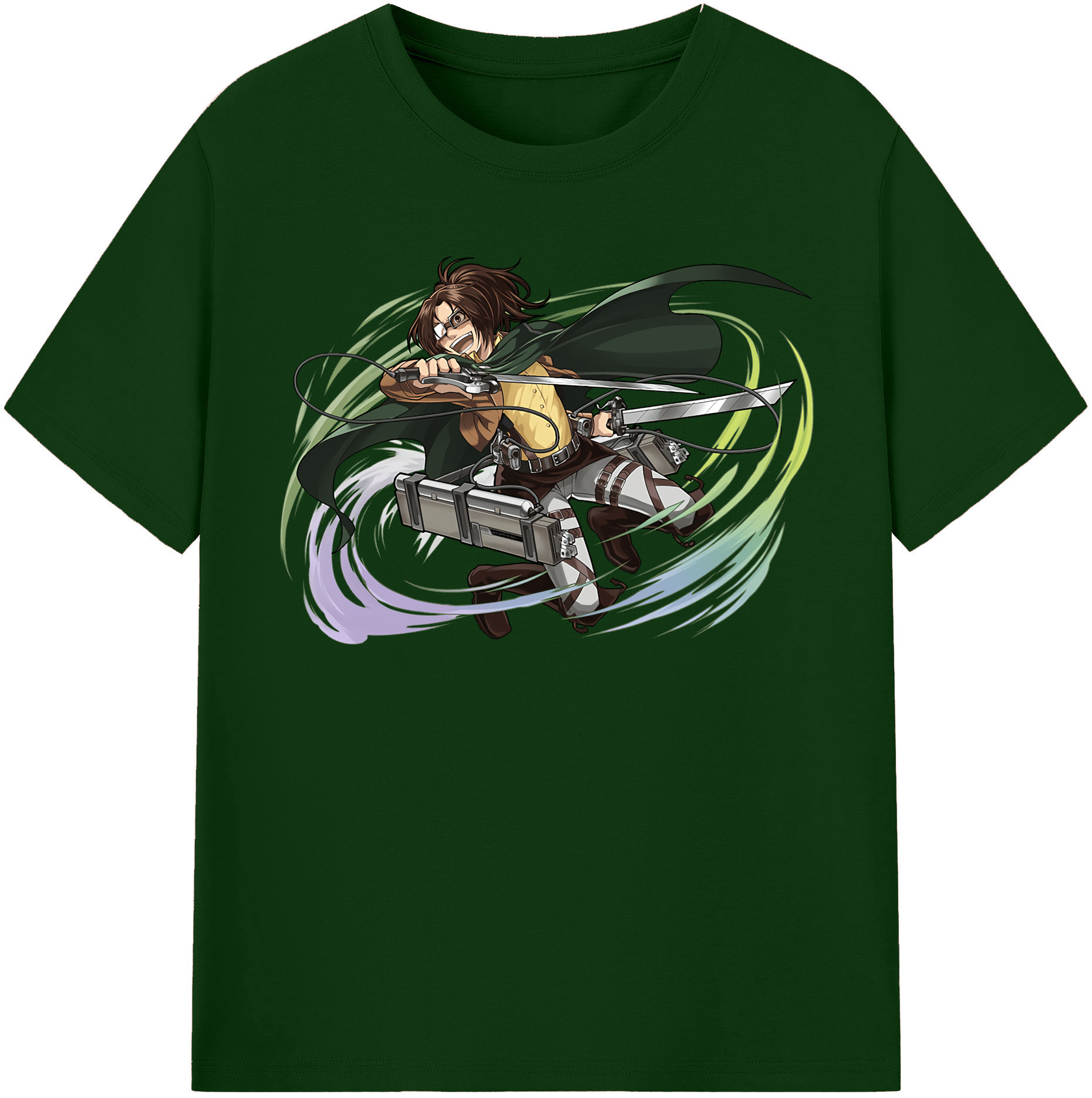 （画像用） 進撃の巨人 ハンジ·ゾエ Attack on Titan Hanji Zoe 綿100％半袖Tシャツ（フロントプリント）